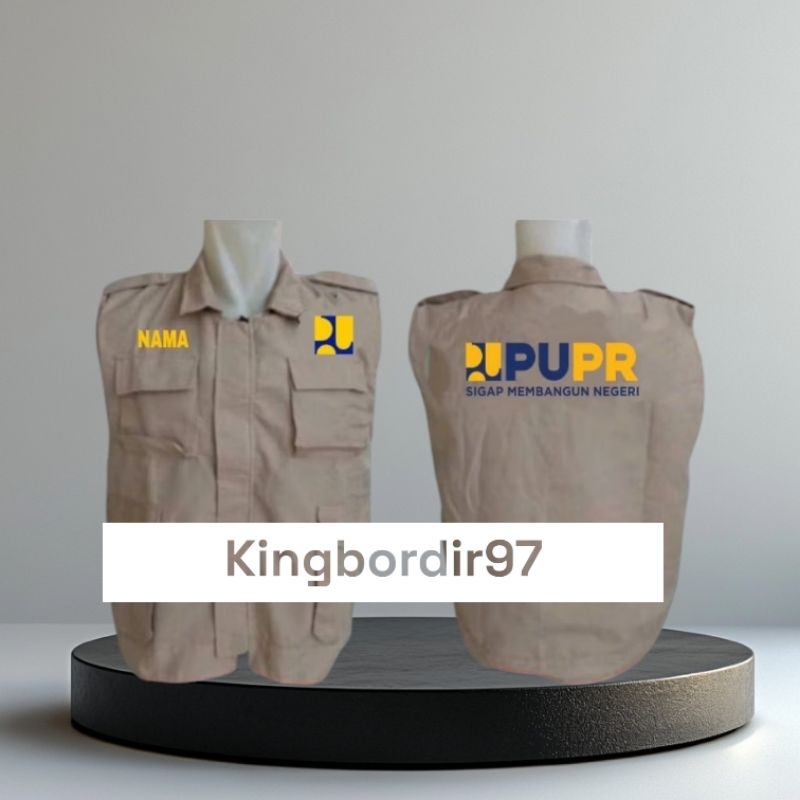 Rompi PU PR/Rompi Kerja PUPR/Rompi lapangan PUPR,bordir suka suka