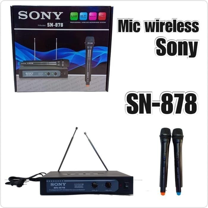Mic Wireless SONY SN 878 Handheld Professional Microphone SN878 Karaoke pidato