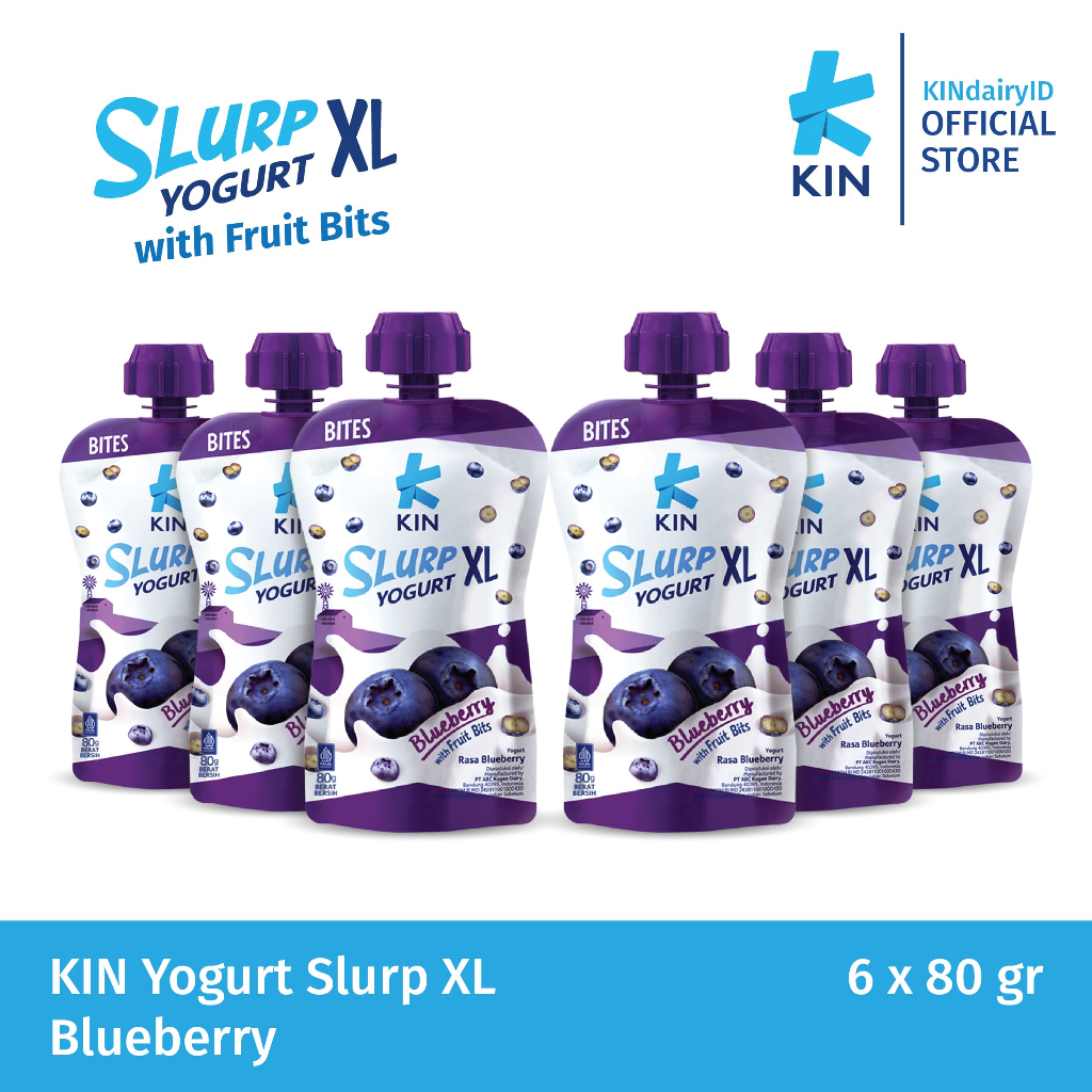 

KIN Yogurt Slurp XL Blueberry 6x80gr