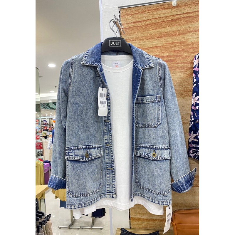 jaket jeans dust bahan softjeans original merk matahari