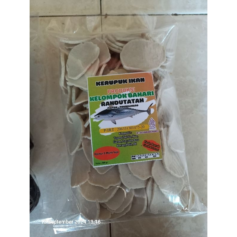 

kerupuk ikan berat 500 gram