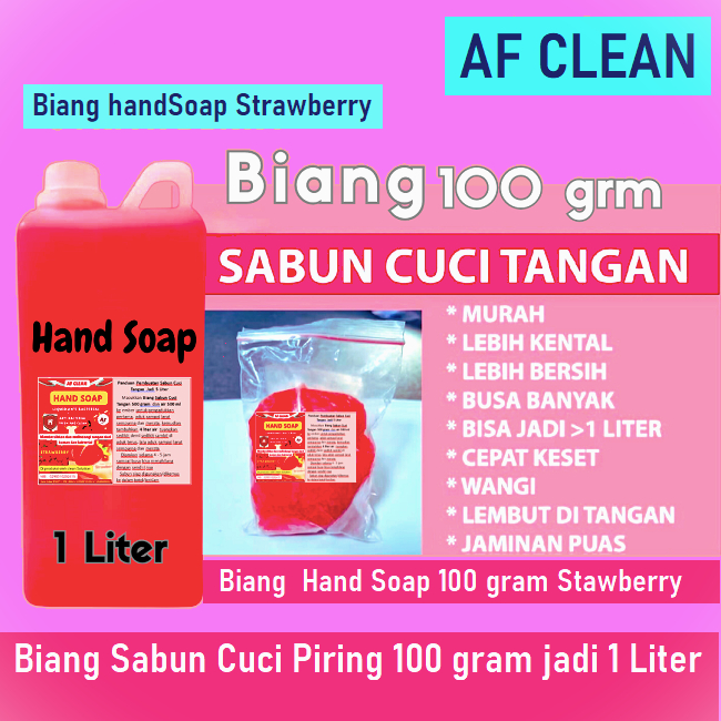 Biang Sabun Cuci Tangan/Hand Soap 100gr - Biang Handsoap Sabun Cuci Tangan 100gram jadi 1L