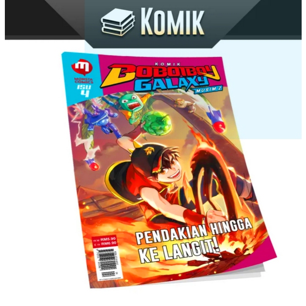 Komik Boboiboy Galaxy isu 4 musim 2 'Pendakian Hingga ke Langit' - seri buku comic cerita petualanga