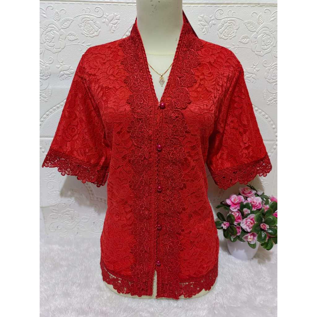 atasan kebaya, Kebaya brokat/atasan elgana/brokat elgana/realpict