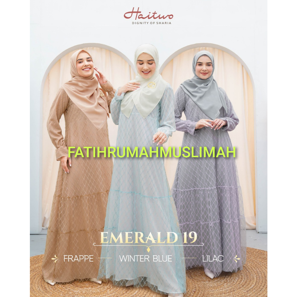 HAITWO / GAMIS DEWASA / GAMIS EMERALD 019 / EMERALD 019 /HAITWO