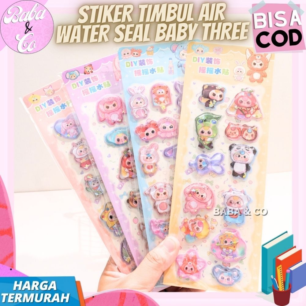 

STIKER TIMBUL AIR BABY THREE WATER SEAL STIKER AI WATER SEAL BABY THREE LUCU UNIK IMUT STICKER BABY THREE WATERSEAL