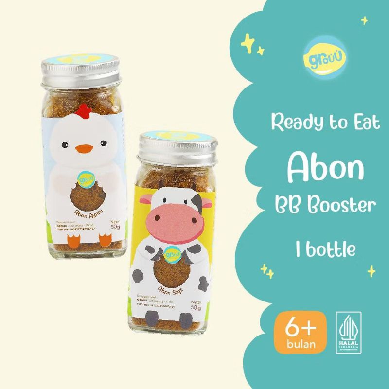 

Grouu - Abon MPASI & Anak 50g (Abon Ayam, Abon Sapi) - BB Booster - NO MSG