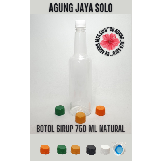 Botol Marjan 750 ml  Natural Tutup Sanno / Tutup Pocari /  Botol Plastik / Botol Marjan / Botol Madu
