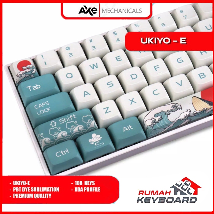 AXE MECHANICALS - XDA - Ukiyo - Ukiyo-E - PBT DYE SUB - Keycap - Keycaps