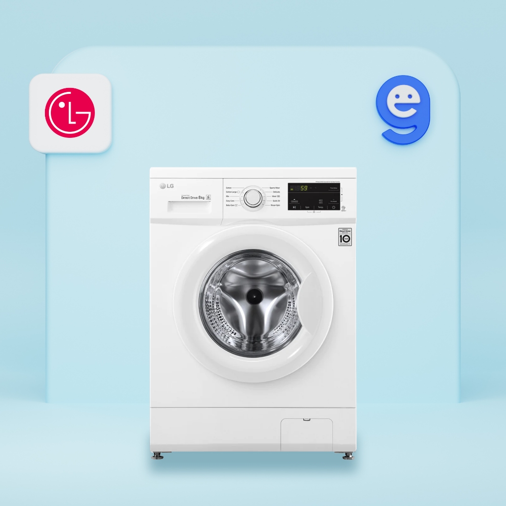 LG Front Loading 8.5kg AI DD dengan Steam FV1285S5WS / FV 1285S5WS / 1285S5WS / FV1285