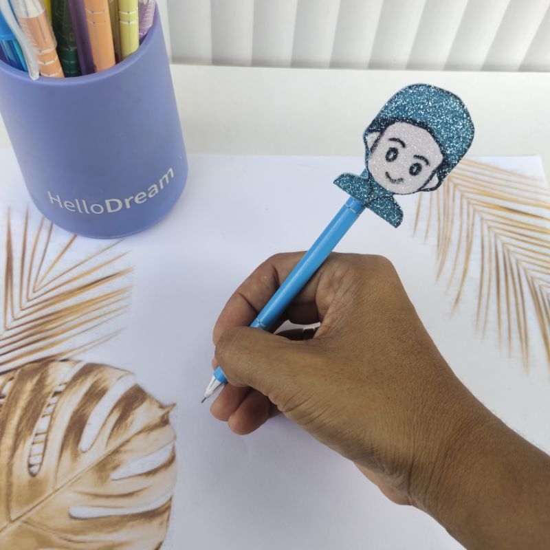 

Pensil / pulpen diy karakter anak laki laki soleh