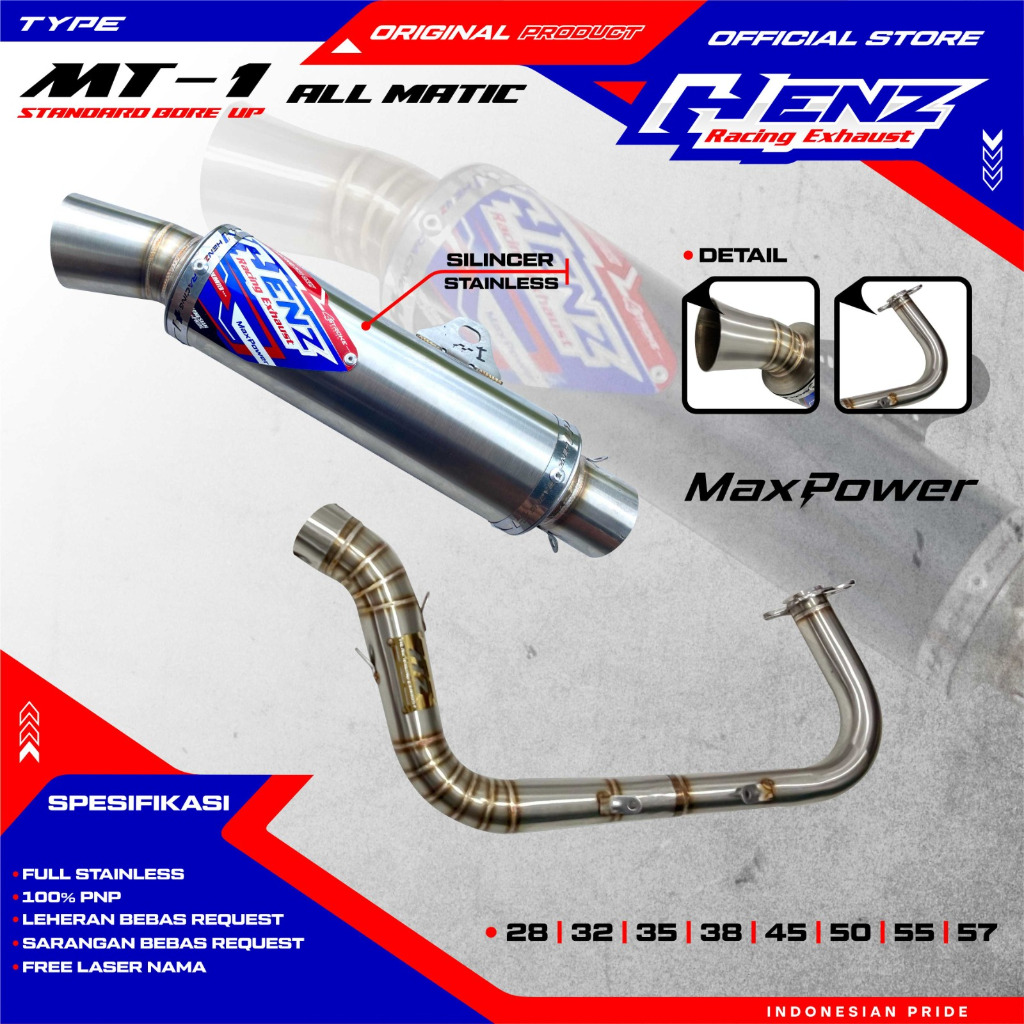 knalpot All metic Henz racing exhaust