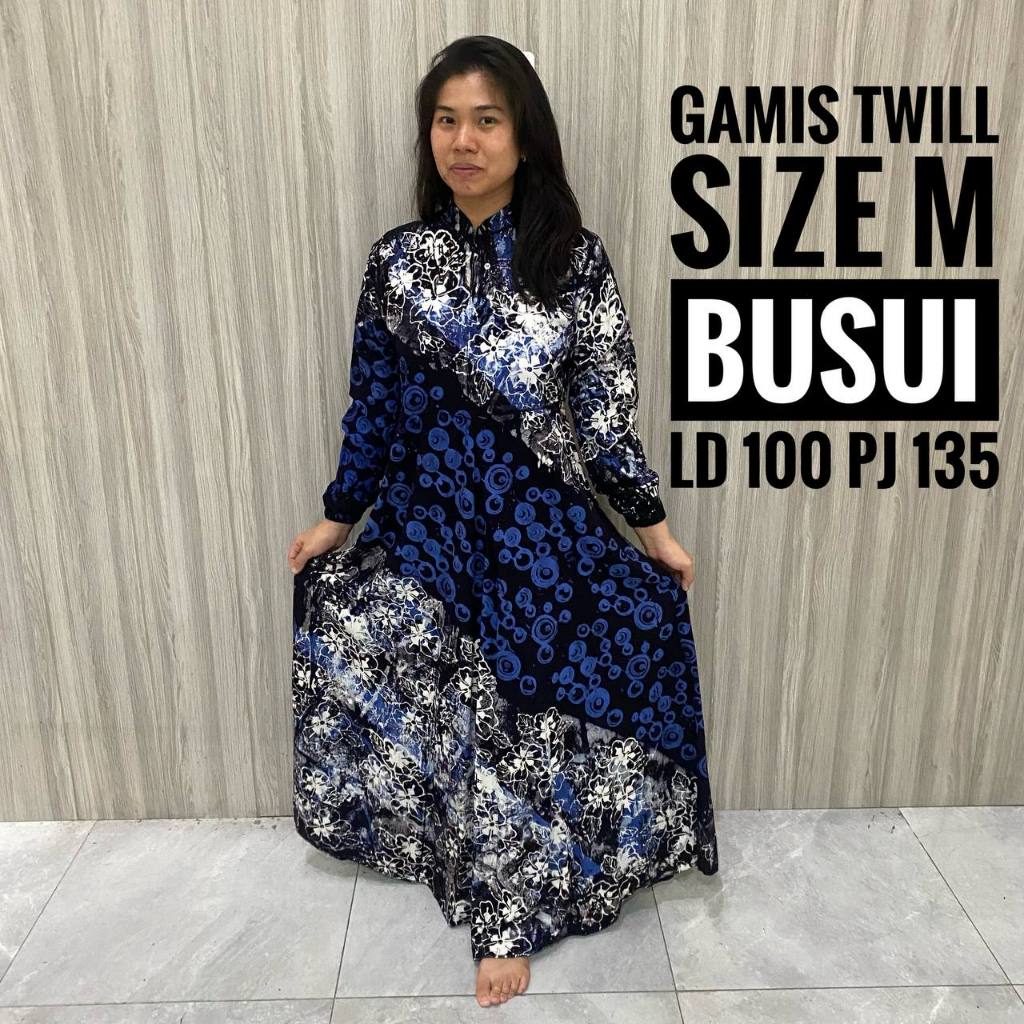 Baju Gamis Kekinian Wanita Dewasa Syari Raya Lebaran Busui Friendly Resleting Depan Twill Ori Dress 