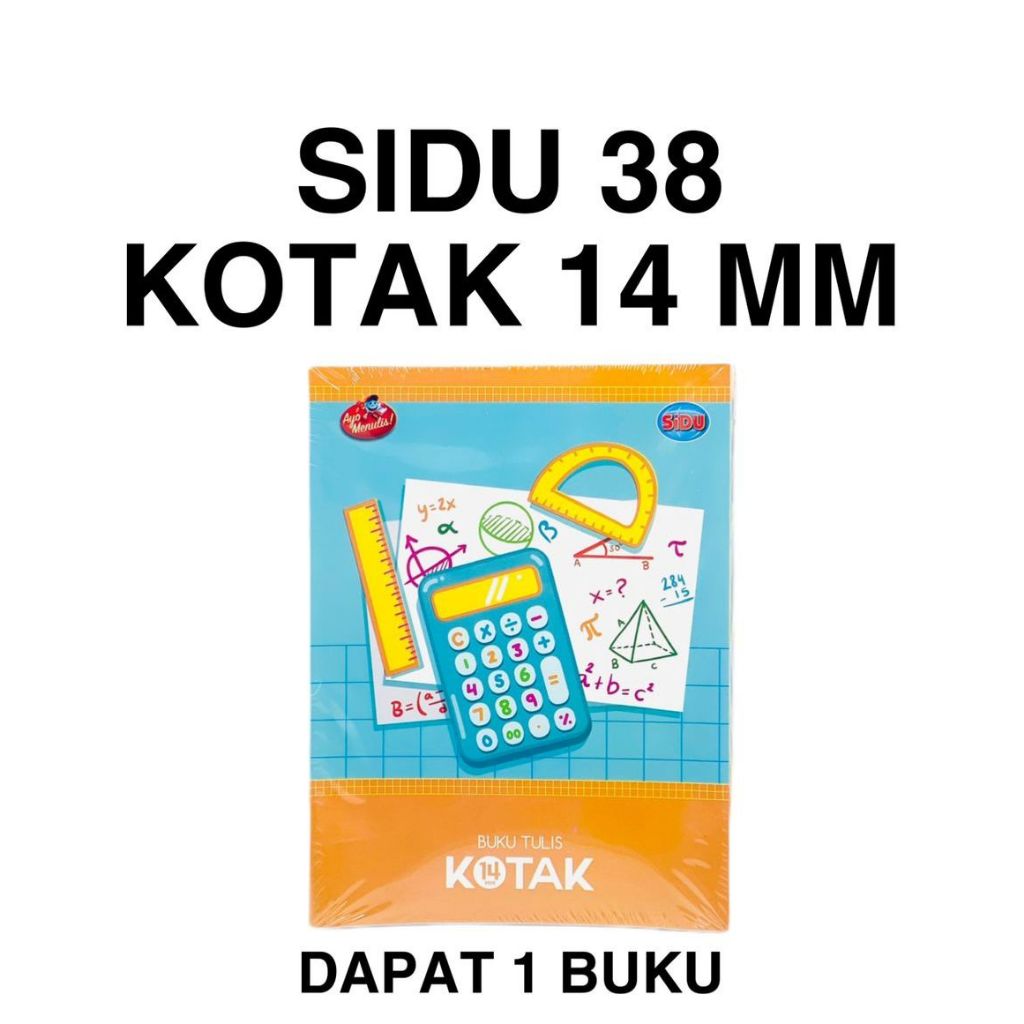 

BUKU TULIS KOTAK 14 MM SINAR DUNIA SIDI SD 38 / BUKU KOTAK BESAR