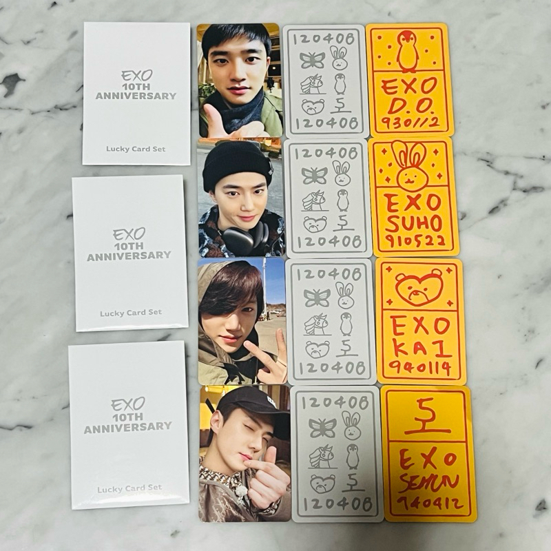 [READY] Official Photocard PC MD Lucky Card EXO 10th Anniversary Sehun Kai D.O. Kyungsoo Suho