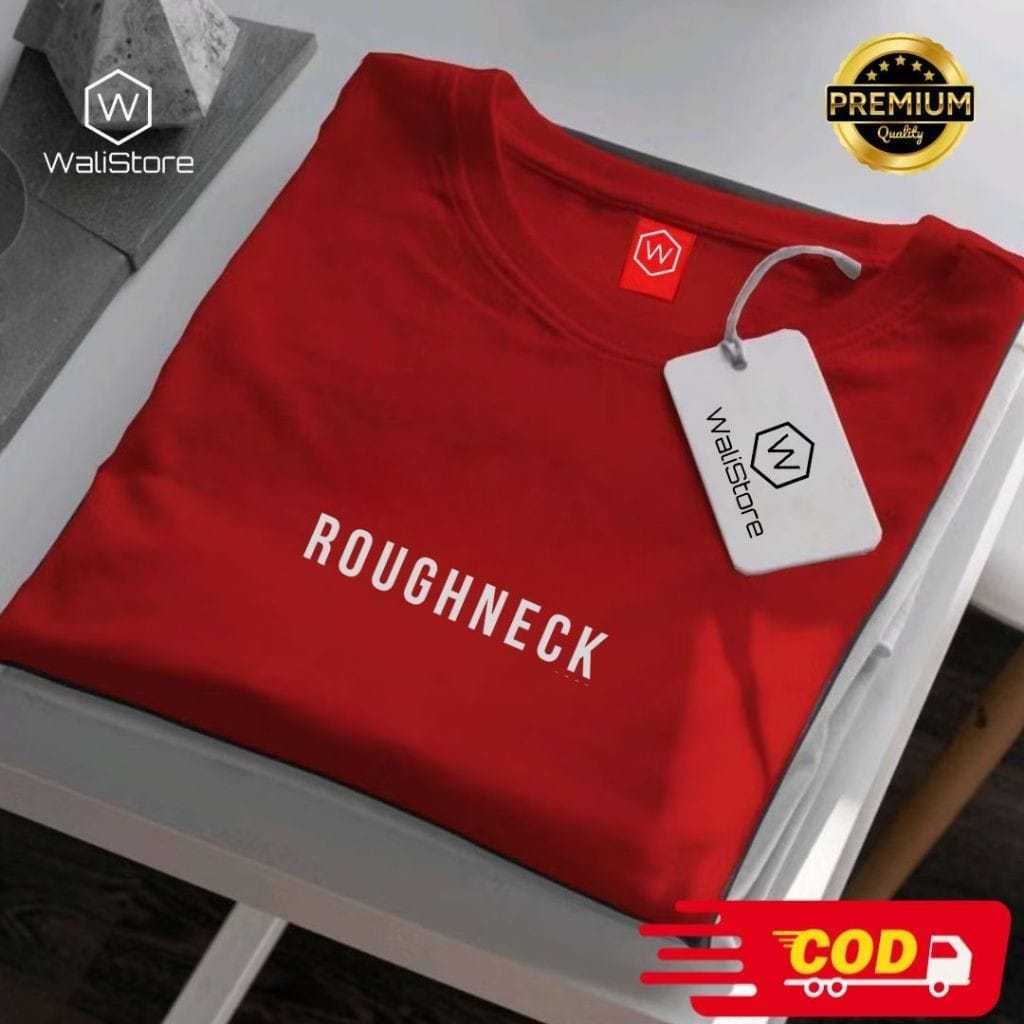 Kaos Roughneck1991 Logo Kecil Merah / Tshirt Roughneck Little Logo / Baju Kaos Sablon Roughneck