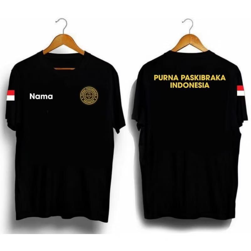 KAOS PURNA PASKIBRAKA INDONESIA FREE NAMA DI DADA COD // KAOS PURNA PASKIBRAKA INDONESIA LENGAN PEND