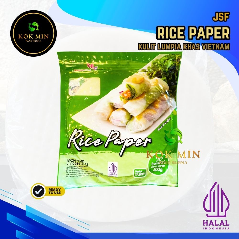 

JSF Rice Paper Round / Kulit Lumpia Bulat Khas Vietnam - 20 lembar (200 gram)