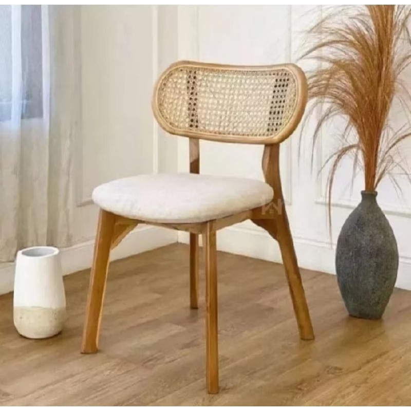 Kursi kacang rotan cafe dengan jok kursi cafe kursi rotan kursi cafe rotan