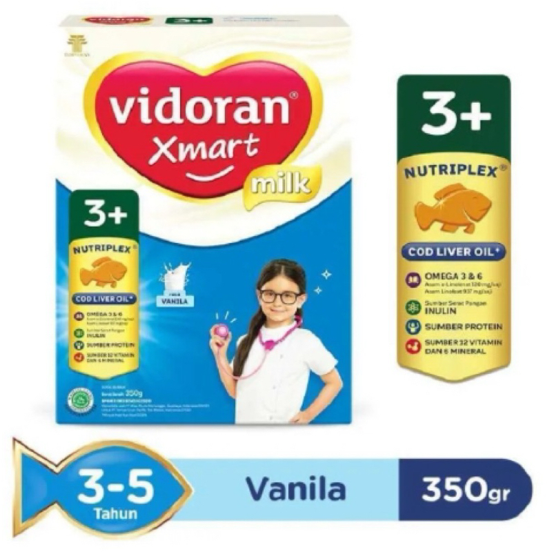 

Vidoran Xmart 3+ Rasa Vanila 350 Gram Formula Pertumbuhan Anak 3-5 Tahun