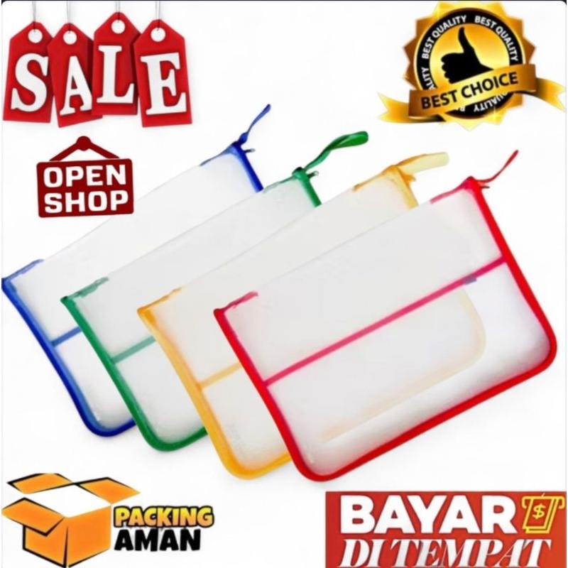 

Map Plastik Resleting Jering Zipper Bag Fail F4 Tas Dokumen- Map Plastik