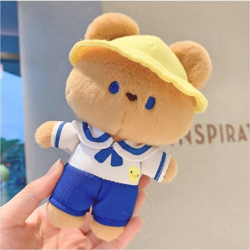 Ganci Boneka Teddy Kostum Topi Seragam Sekolah Limited Edition Lucu