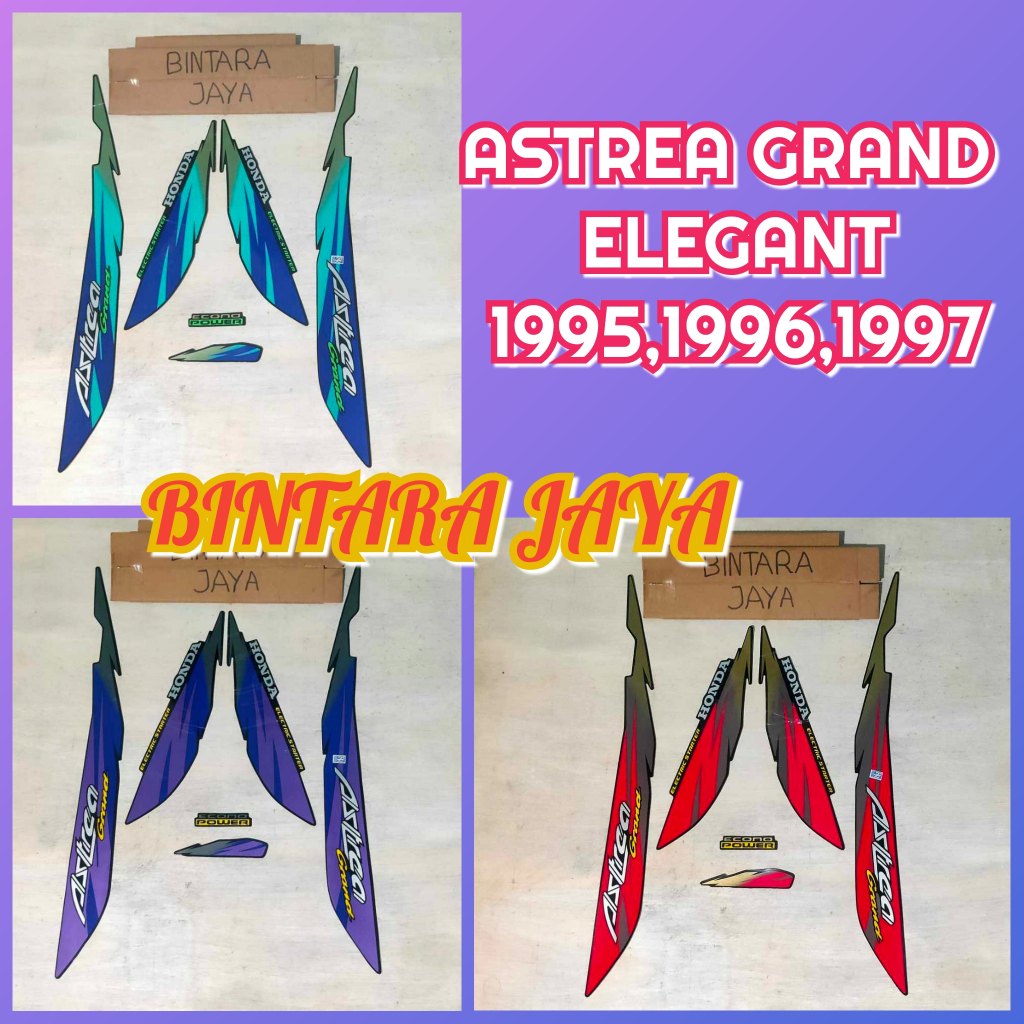 Sticker Lis Striping Honda Astrea Grand Elegant Limited Edition Tahun 1995,1996,1997