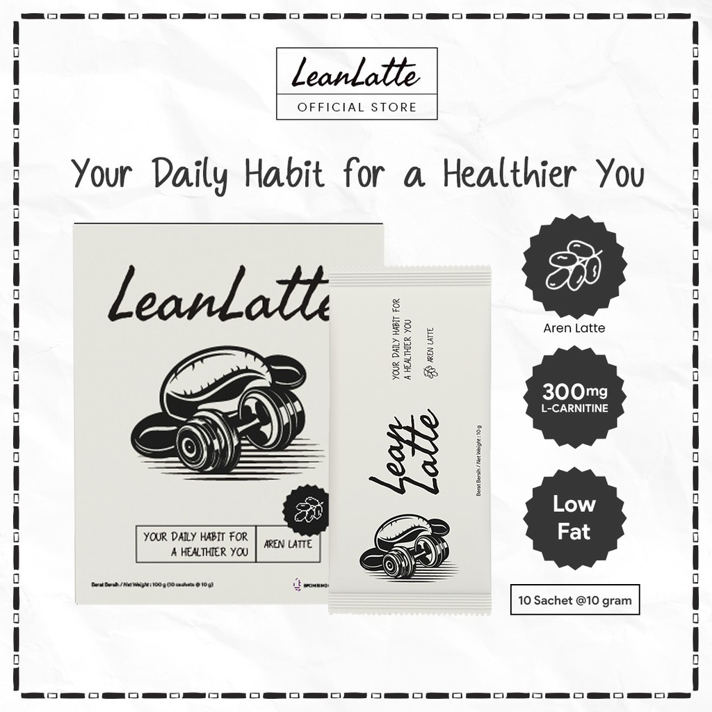 

LeanLatte 1 Box isi 10 Sachet | Coffee Lean Latte Caffein With L Carnitine
