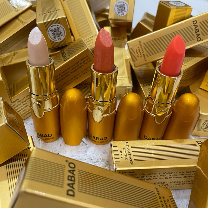 Lipstik DABAO Elegece Rouge Long Wearing Lipstik Gold BPOM ORIGINAL / Lipstik DABAO