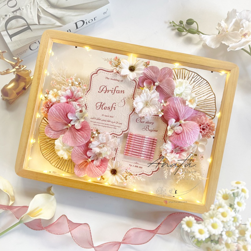 mahar pernikahan | frame 30x40 | mahar custom | mahar akrilik |mahar murah | mahar rustik