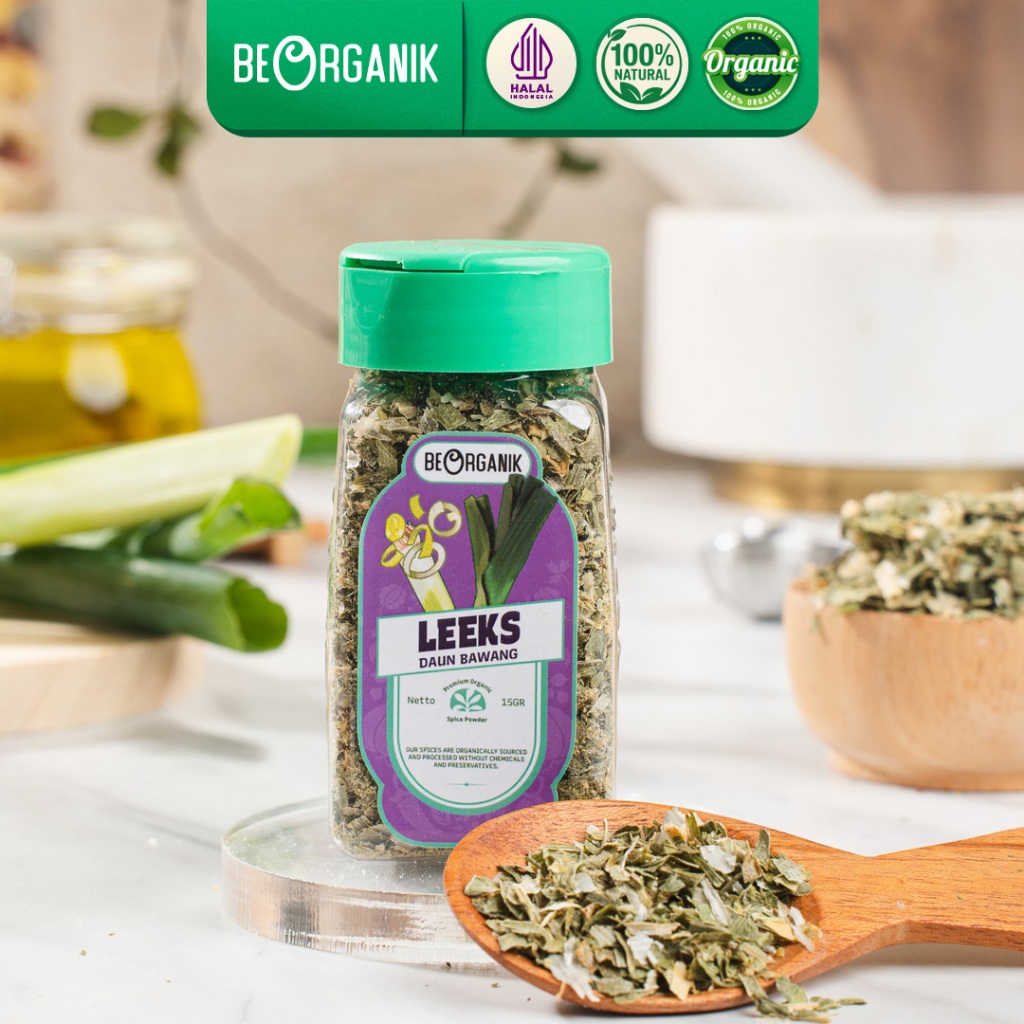 

Beorganik Dried Leeks Flakes / Daun Bawang Kering
