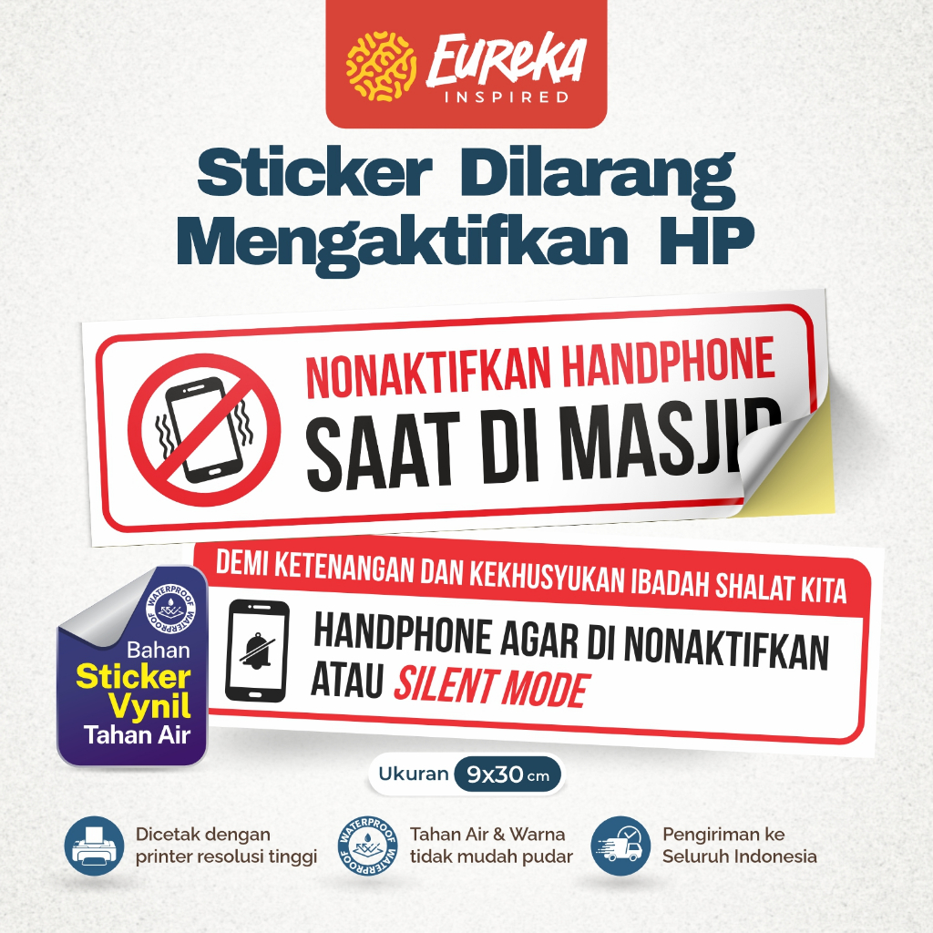 

Stiker Vynil Anti Air Peringatan Nonaktifkan HP di Masjid