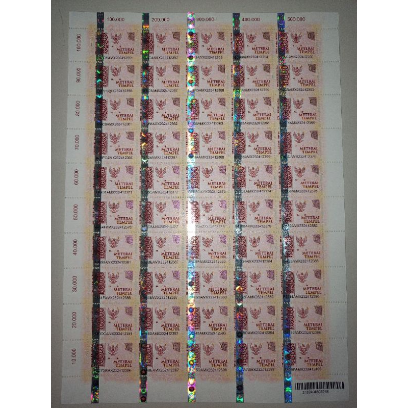 

Materai Rp10.000 Asli dan Resmi