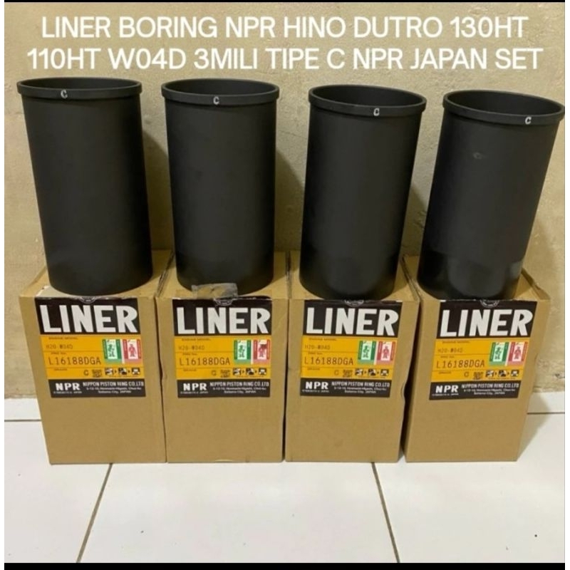 LINER BORING NPR HINO DUTRO 130HT 110HT W04D 3MILI TIPE C NPR JAPAN SET