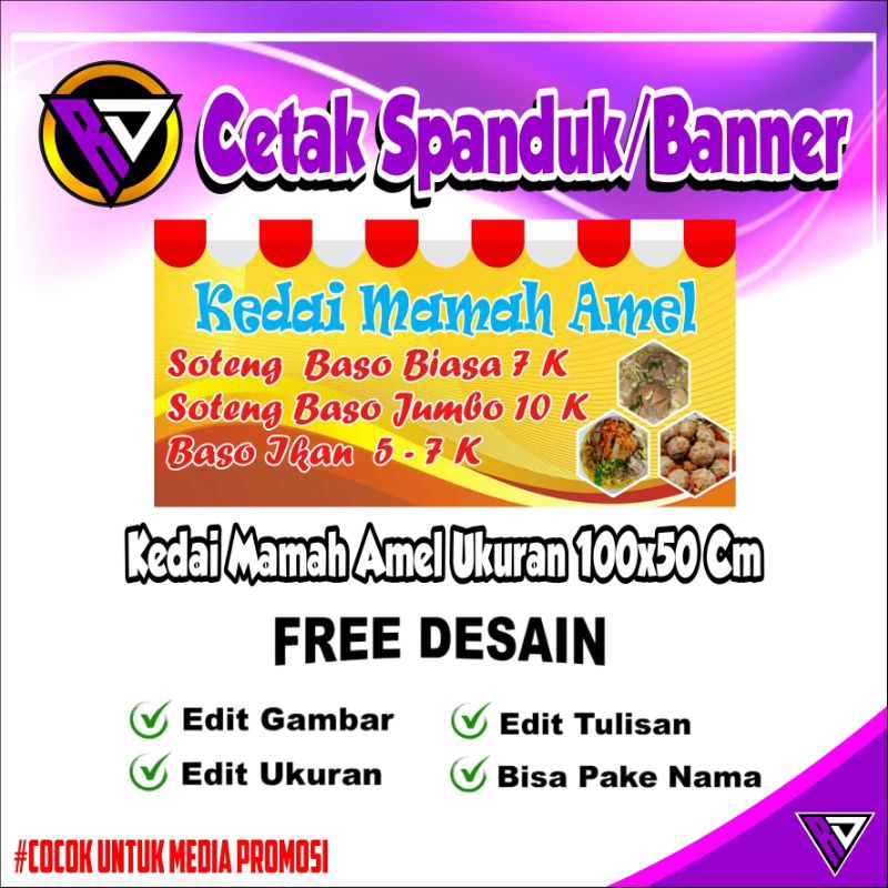 Spanduk Banner Kedai Costum Design