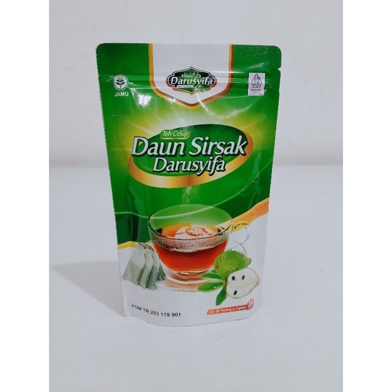 

Teh Herbal Daun Sirsak Premium Darusyifa untuk Kesehatan Jantung, Asam Urat, Kolesterol, dan Penyembuhan Kanker Isi 20 Kantong POM TR