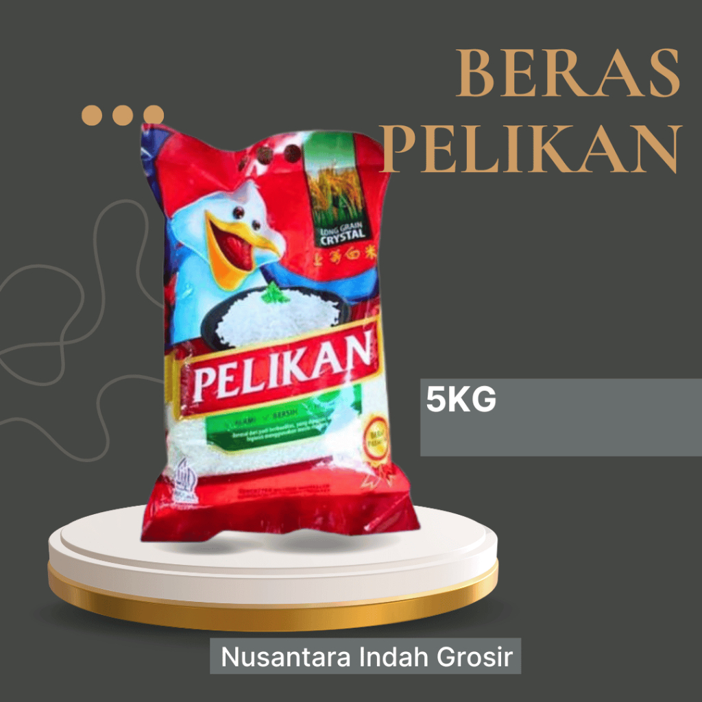 

beras premium Pelikan kemasan 5Kg