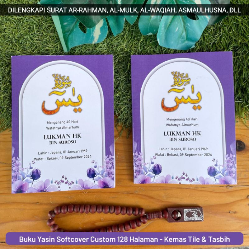 Buku Yasin Custom Foto 40/100/1000 Harian 128 Halaman