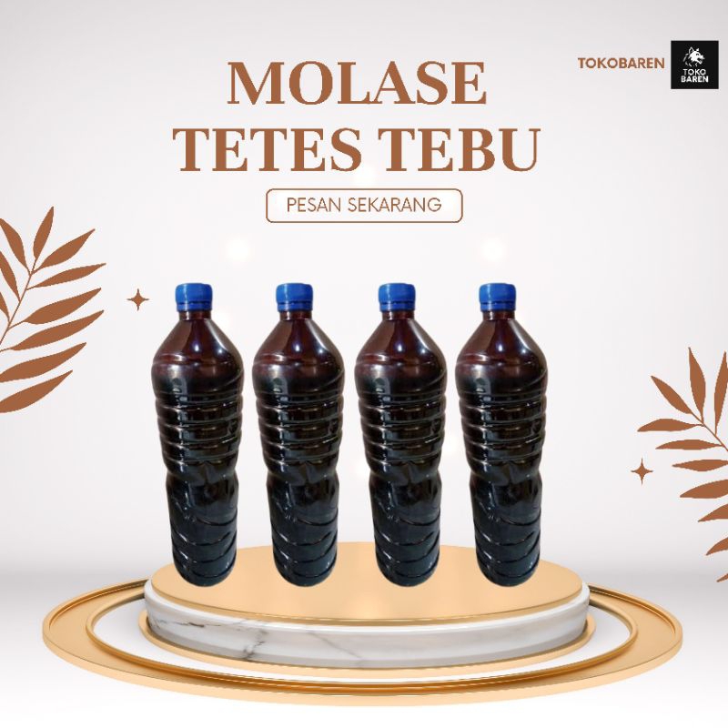 Molase Tetes Tebu 1.5 Liter Botol Aqua Besar Gula Cair Alami Fermentasi Pakan Ternak