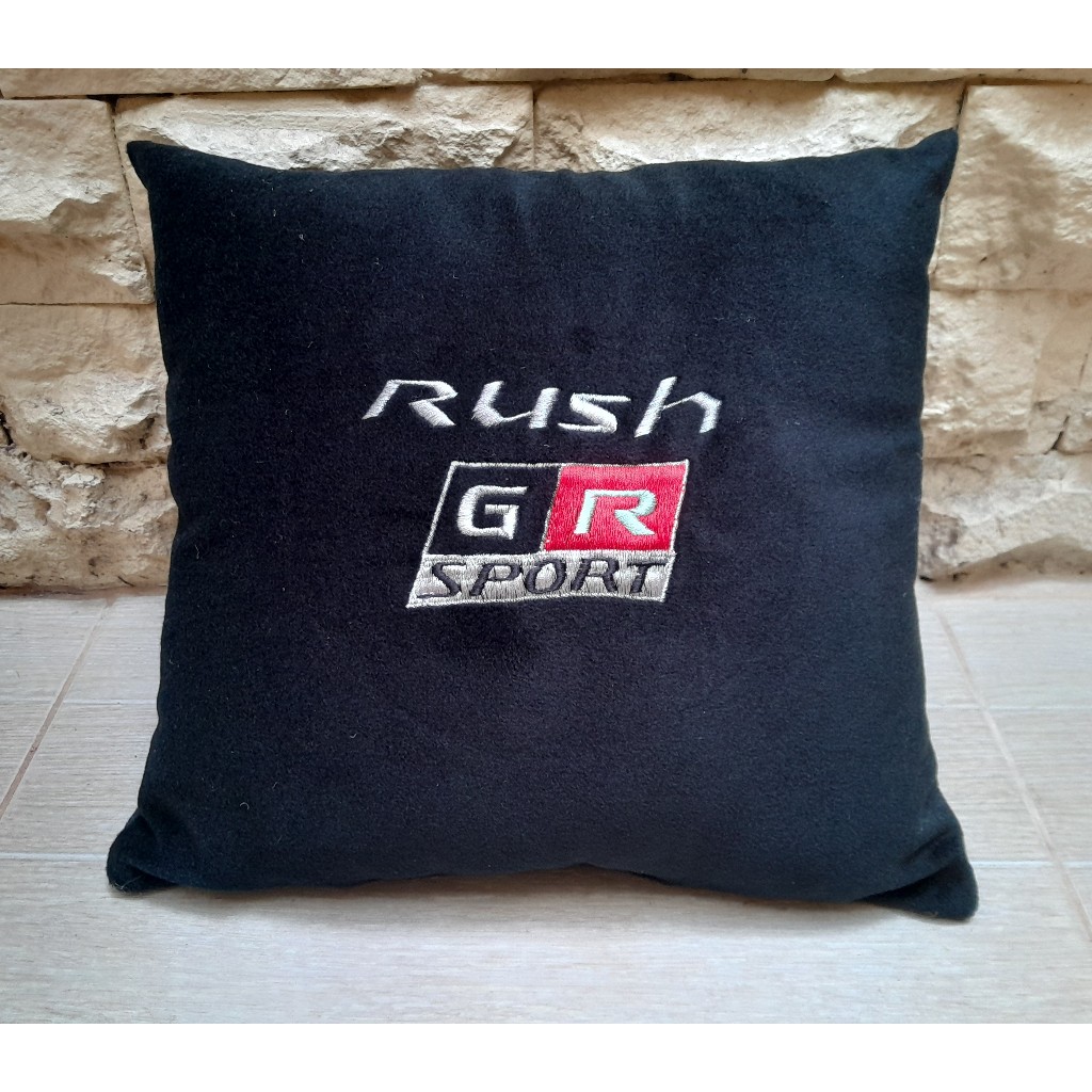 Promo aksesoris Toyota All New Rush GR Sport bantal mobil sandaran punggung jok mobil bordir