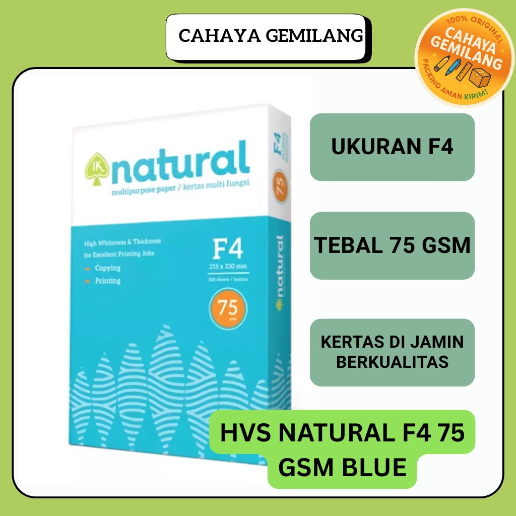 

KERTAS HVS NATURAL F4 75 GSM BLUE/ ORANGE