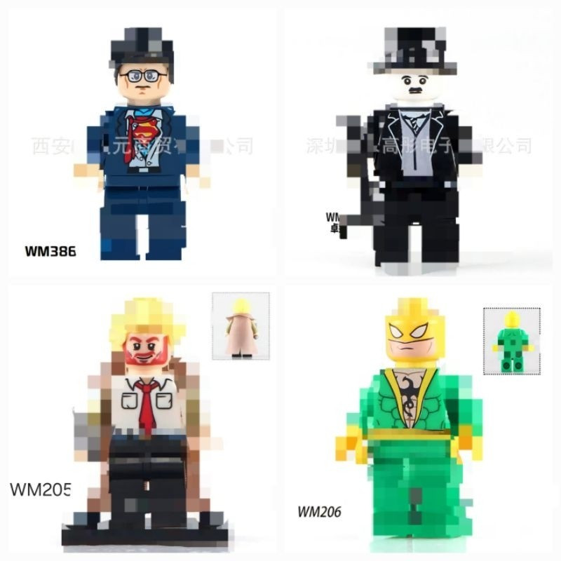 WM386 Clark Kent Superman - WM201 Charlie Chaplin - WM205 John Constantine - WM206 Green Iron Fist -