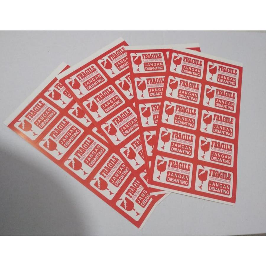 

Stiker Fragile Packing Barang Pecah Belah Jangan Dibanting uk 5,5x4 isi 10 lembar (100 pcs)