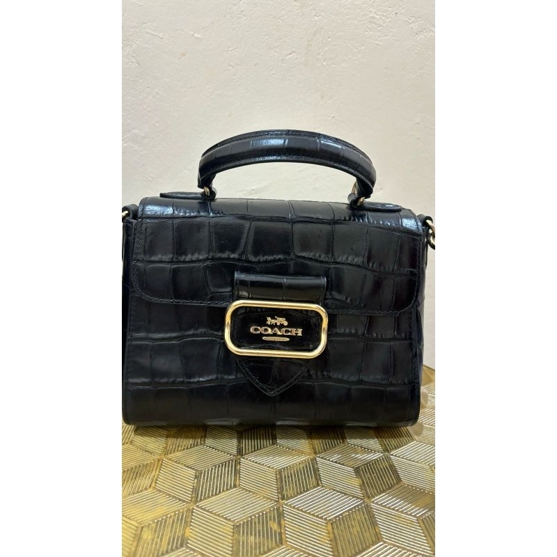 Tas handbag coach croco  warna hitam