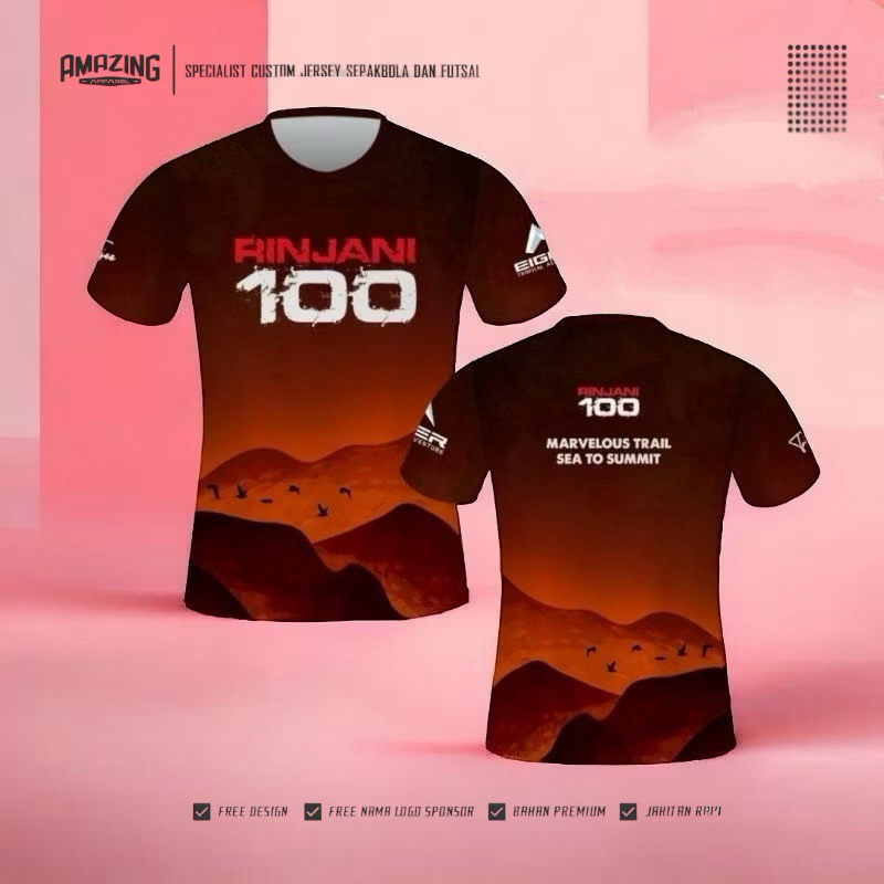 Jersey Running Rinjani 100 New Series.2024 free custom