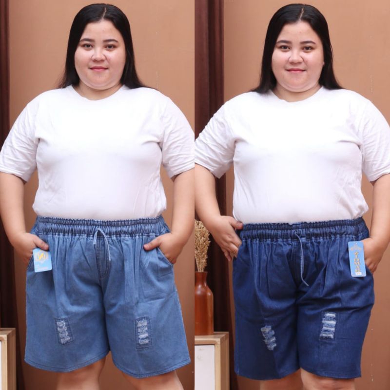 Celana Pendek HOT PANTS Jeans Sobek Dan Polos // Celana HOTPANTS Jumbo Dan Celana Pendek wanita