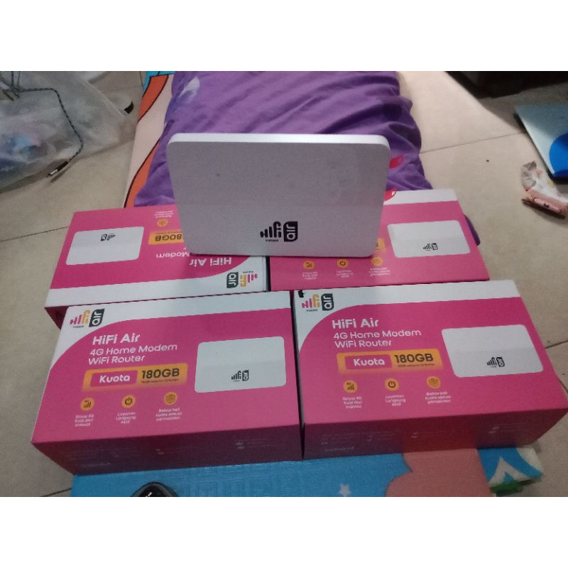 ( NEW MASIH SEGEL ) Indosat Hifi Air Modem router Wifi Huawei B636 Free kuota awal pemakaian - Garan