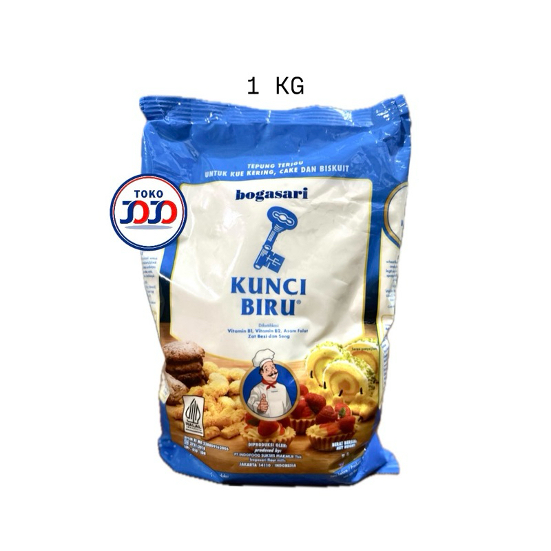 

Tepung Terigu Kunci Biru Bogasari 1 Kg - Tepung Terigu Kue Kering, Cake, Bisquit