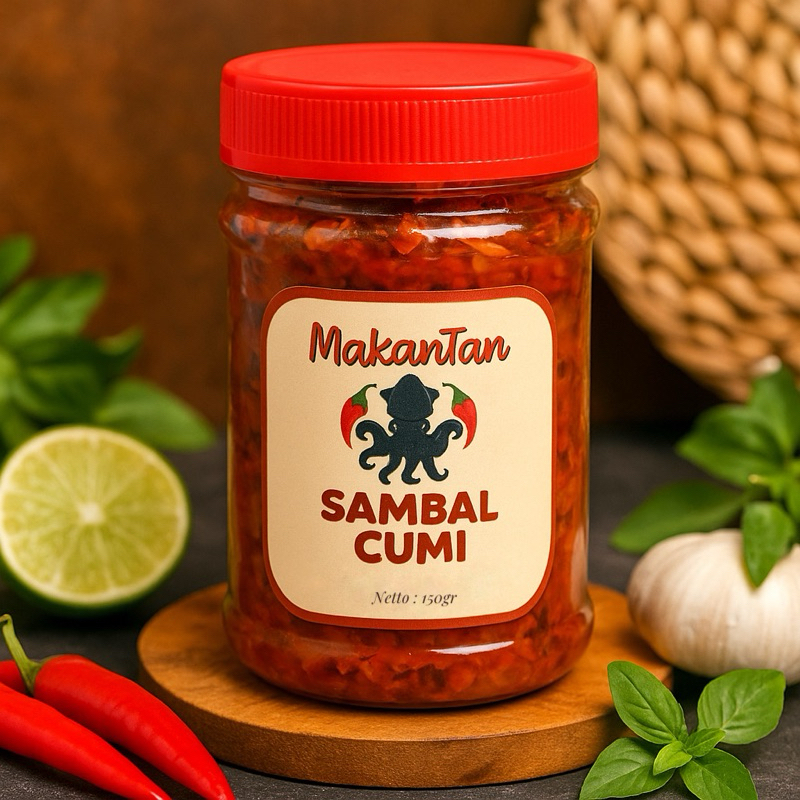 

Sambal Cumi - Sambal Pedas Enak Gurih 150gr