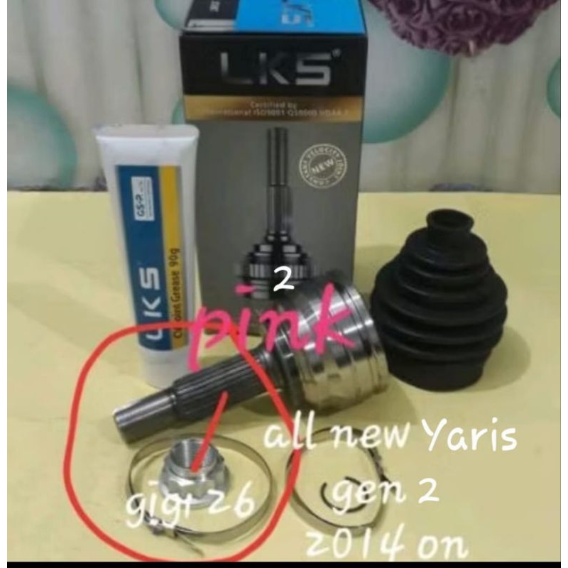 Cv Joint Luar As Roda Depan Luar Toyota All New Yaris 2014 gen 2